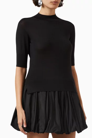 Short-sleeve Sweater in Cashmere