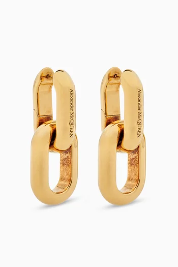 Peak Chain Earrings in Brass