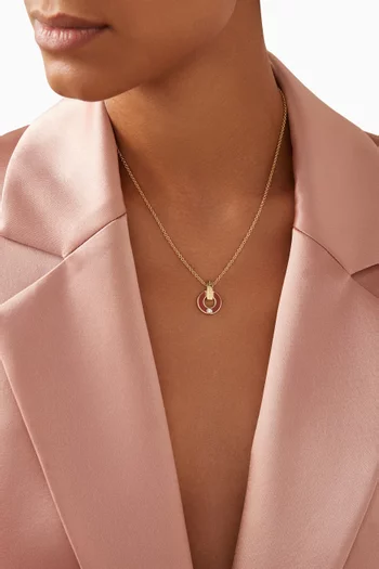 BVLGARI BVLGARI Openwork Diamond & Carnelian Necklace in 18kt Gold