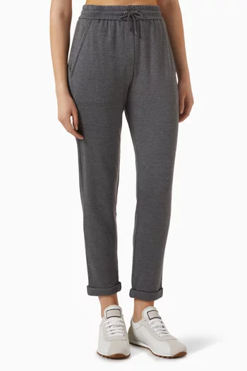 بنطال رياضي برباط تضييق قطن جيرسيه