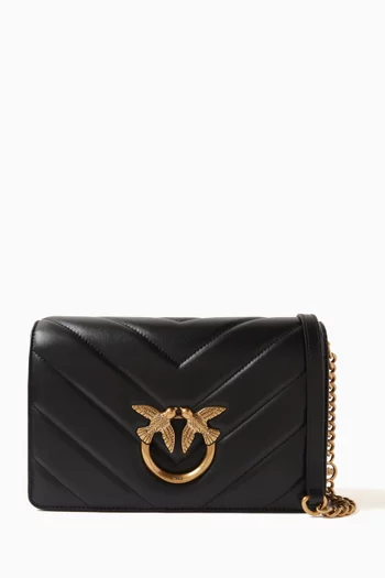 Love Click Shoulder Bag in Quilted Leather