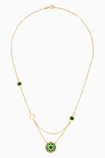 Amelia Marrakesh Mother of Pearl Necklace in 18kt Yellow Gold