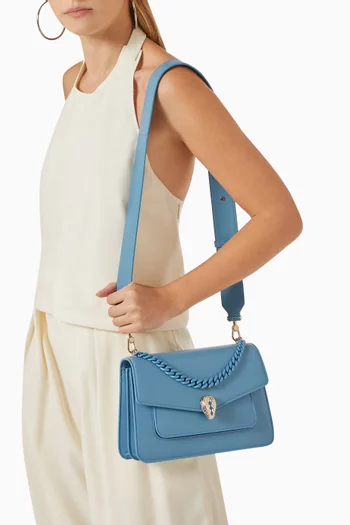 Serpenti Forever Maxi Chain Bag Crossbody Bag in Nappa