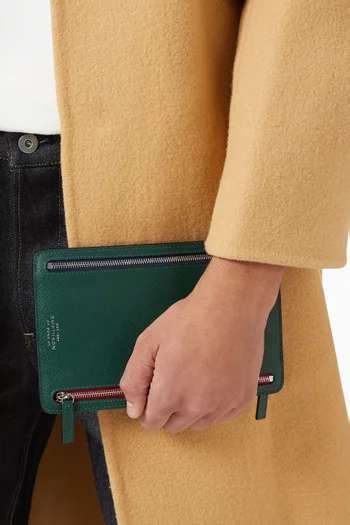Panama Multi-Zip Case in Cross-grain Leather