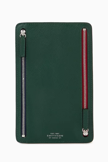 Panama Multi-Zip Case in Cross-grain Leather