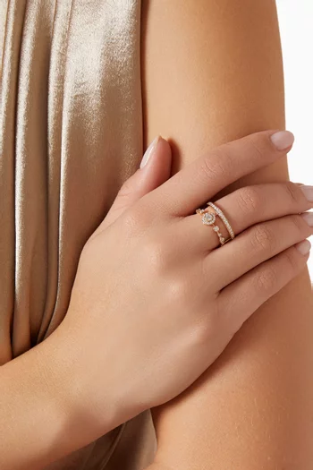Happy Forever Diamond Ring in 18kt Rose Gold