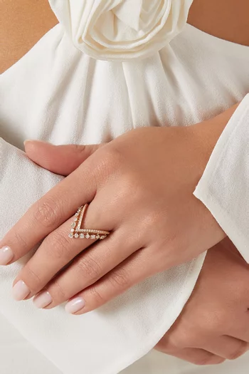 Stella Diamond Ring in 18kt Rose Gold
