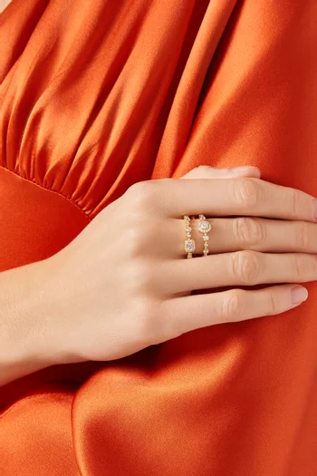 Happy Forever Diamond Ring in 18kt Yellow Gold