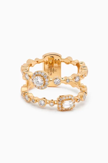 Happy Forever Diamond Ring in 18kt Yellow Gold