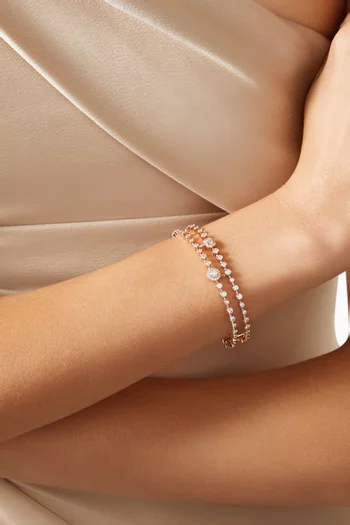 Mini Happy Forever Diamond Bangle in 18kt Rose Gold