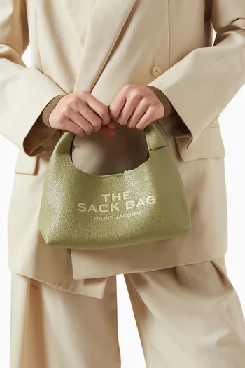 The Mini Sack Top-handle Bag in Leather