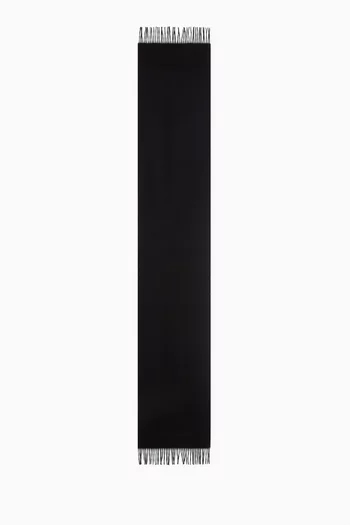 Logo Embroidered Scarf in Cashmere