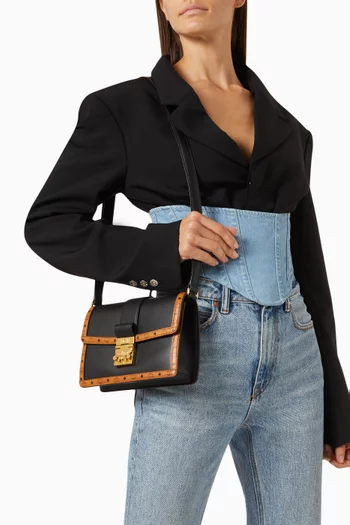 Small Tracy Shoulder Bag in Leather Visetos Mix