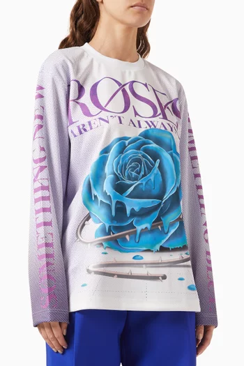 Roses Graphic-print T-shirt in Jersey