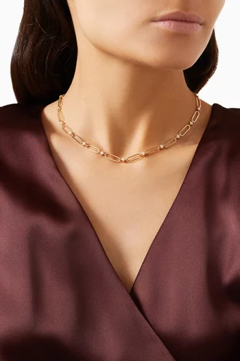 Celestial Link Diamond Necklace in 18kt Gold
