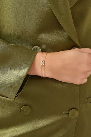 Grand Evil Eye Diamond Bracelet in 18kt Gold