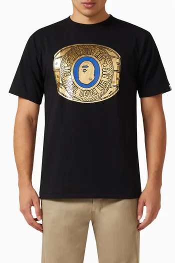 Foil Logo College Ring T-shirt in Cotton-jersey