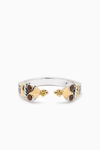 Mercy Open Ring in 18kt Gold & Sterling Silver