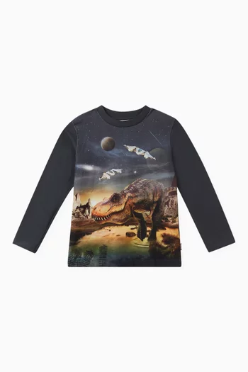 Reif Dino-print T-shirt in Organic-cotton