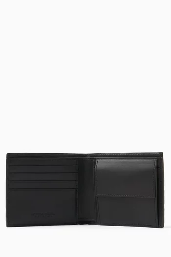 Bi-fold Wallet in Intrecciato Leather