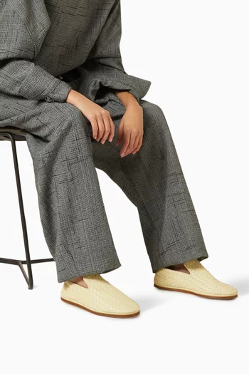 Sunday Slippers in Intrecciato Leather
