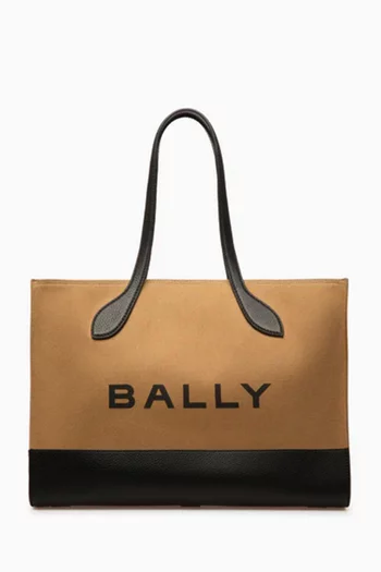 Bar Keep on Tote Bag in Cotton & Calf Leather