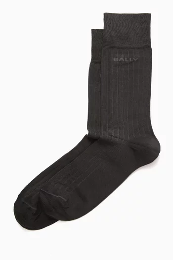 Logo Socks in Cotton-blend