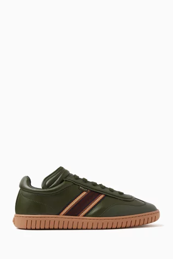 Parrel Ribbon Low-top Sneakers in Leather