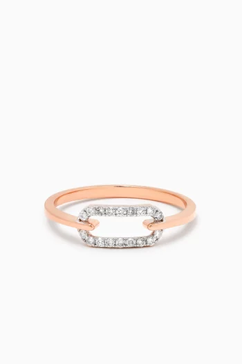 Lync Diamond Ring in 18kt Rose Gold
