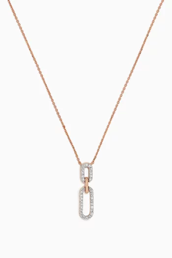 Lync Chain Diamond Necklace in 18kt Rose Gold
