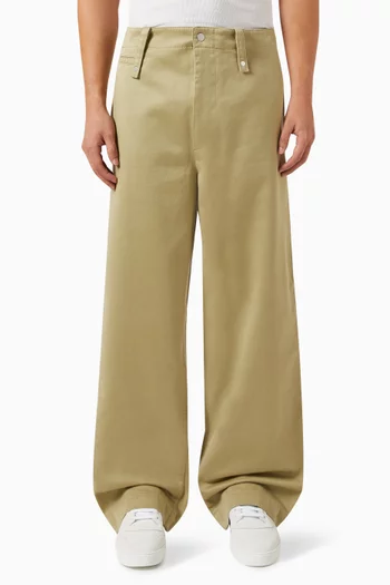 Trousers in Cotton Satin