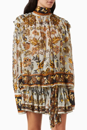Floral Tapestry Blouse in Viscose
