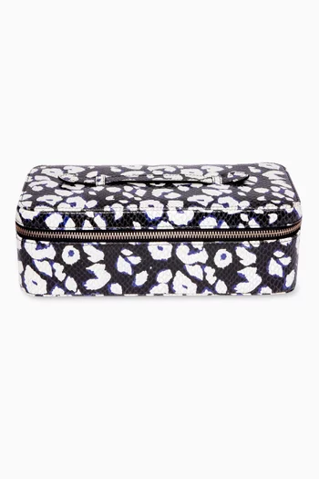 Sloane Jewellery Case in Snake-embossed Leather