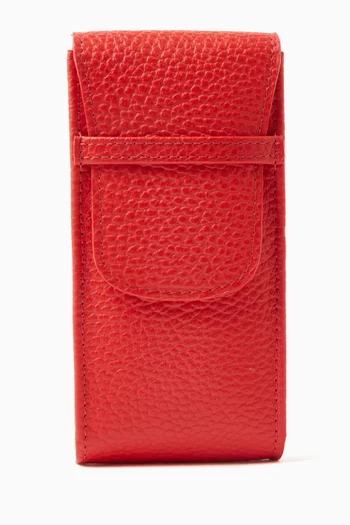 Portobello Single Watch Pouch in Pebble Leather