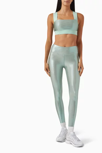 Power Sports Bra in Metallic-jersey