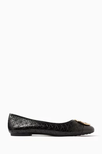Claire Quilted Ballet Flats in Napa Leather