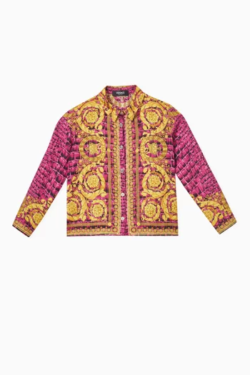 Barocco-Print Shirt in Silk