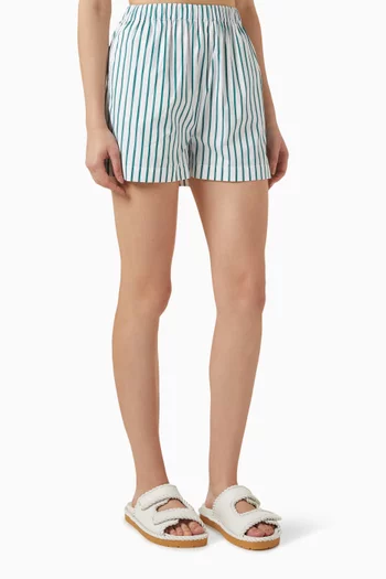 SRC Striped Shorts in Cotton-poplin