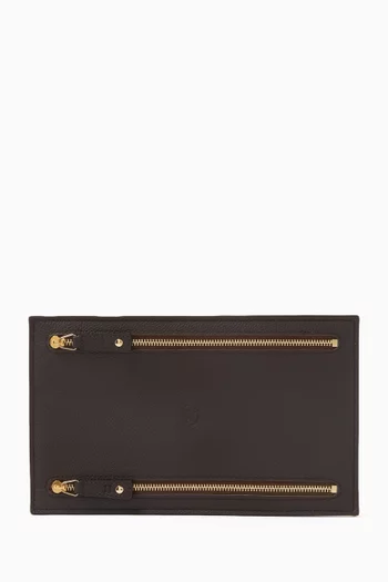 Currency Wallet in Grained Leather