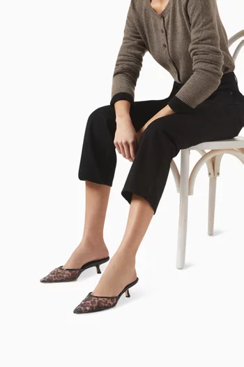 حذاء مفتوح ويلدا بكعب 50 مم قماش شبكي