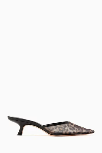 حذاء مفتوح ويلدا بكعب 50 مم قماش شبكي