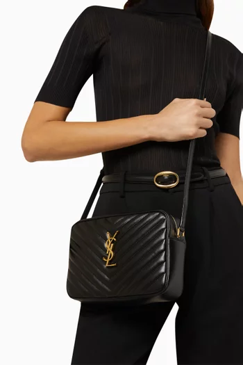 Lou Camera Shoulder Bag in Quilted Leather