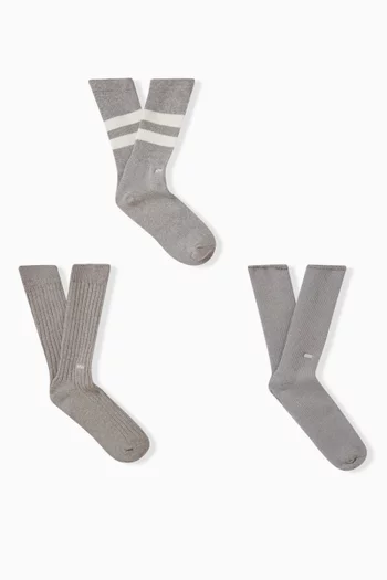 Mixed Socks, Set of Three in Cotton-nylon