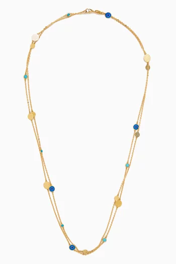Talisman Long Necklace in 18kt Yellow Gold
