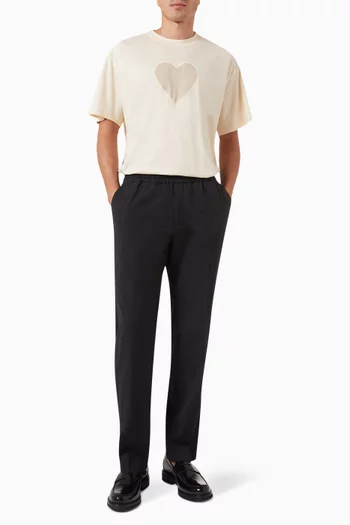 Alpha Drawstring Pants in Wool-blend