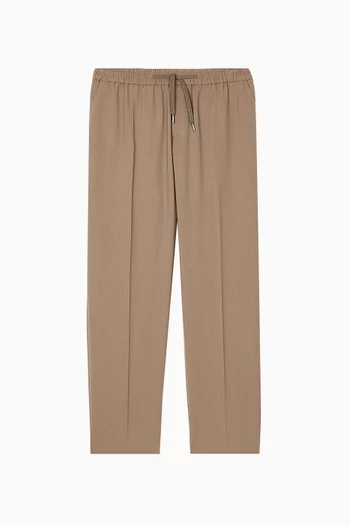 Alpha Drawstring Pants in Wool-blend