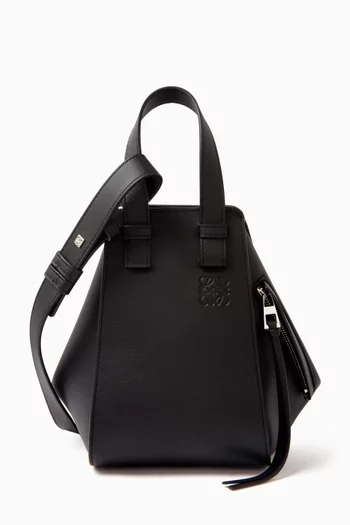 Compact Hammock Crossbody Bag in Calfskin Leather