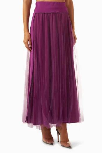 Gathered  Maxi Skirt in Tulle