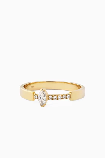 Marquise Diamond Ring in 14kt Gold