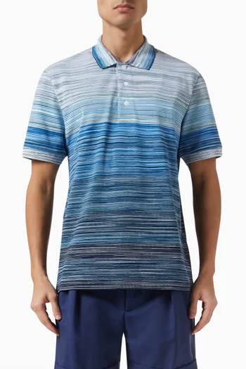 Space-dyed Polo Shirt in Cotton Piqué